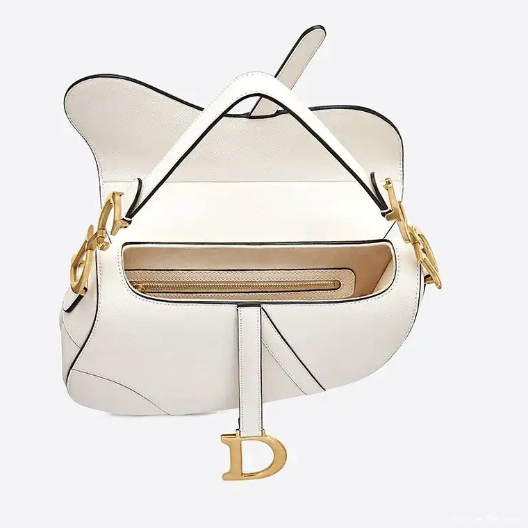 Cheap Bag Calfskin Grained White Dior Saddle 0412 Luxury